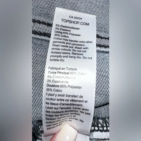 NWOT Topshop Jamie Skinny High Rise Jeans in Grey W26 L30 - Picture 10 of 10